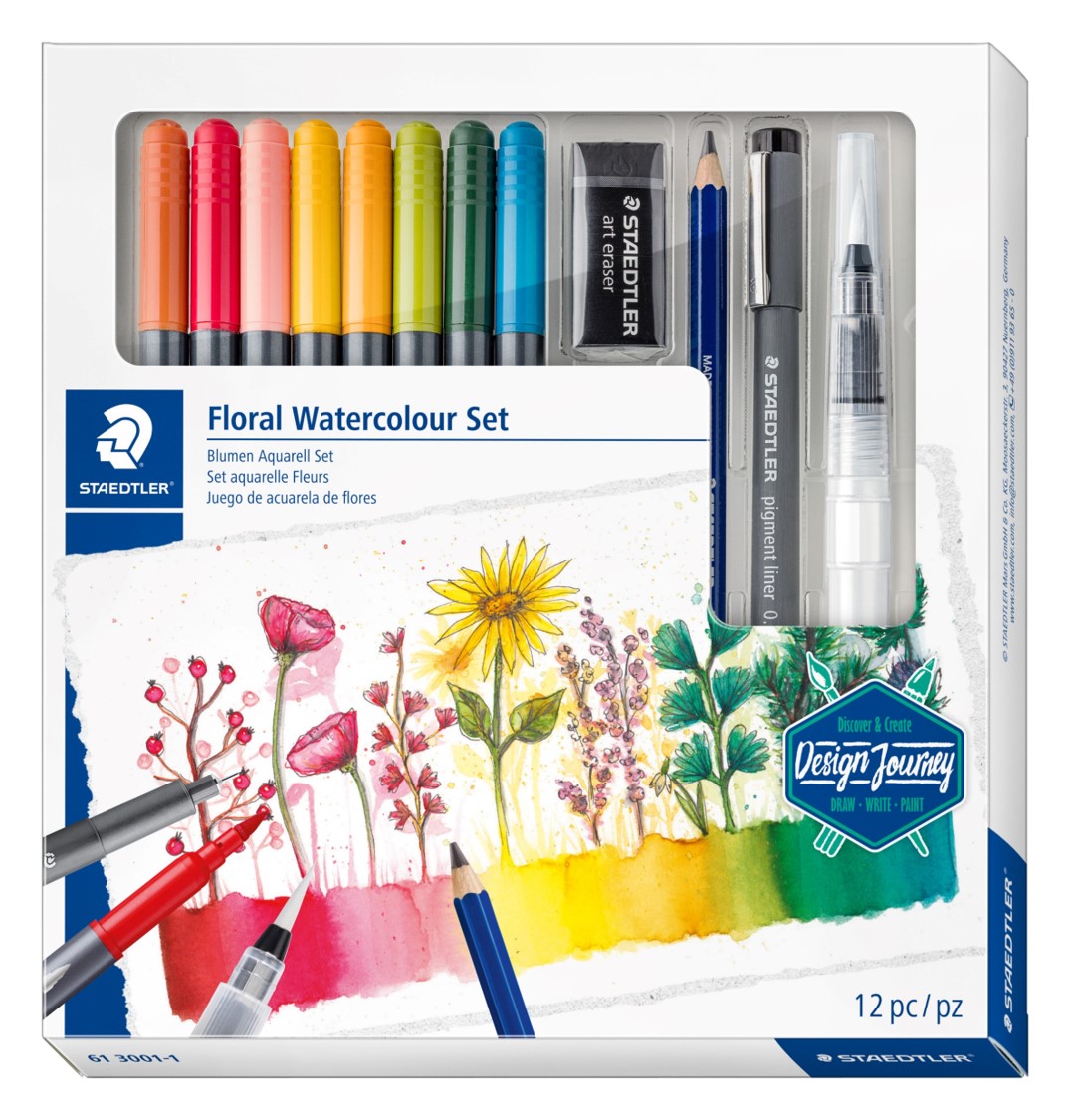 DESIGN JOURNEY MIXED SET FLORAL WATERCOLOUR