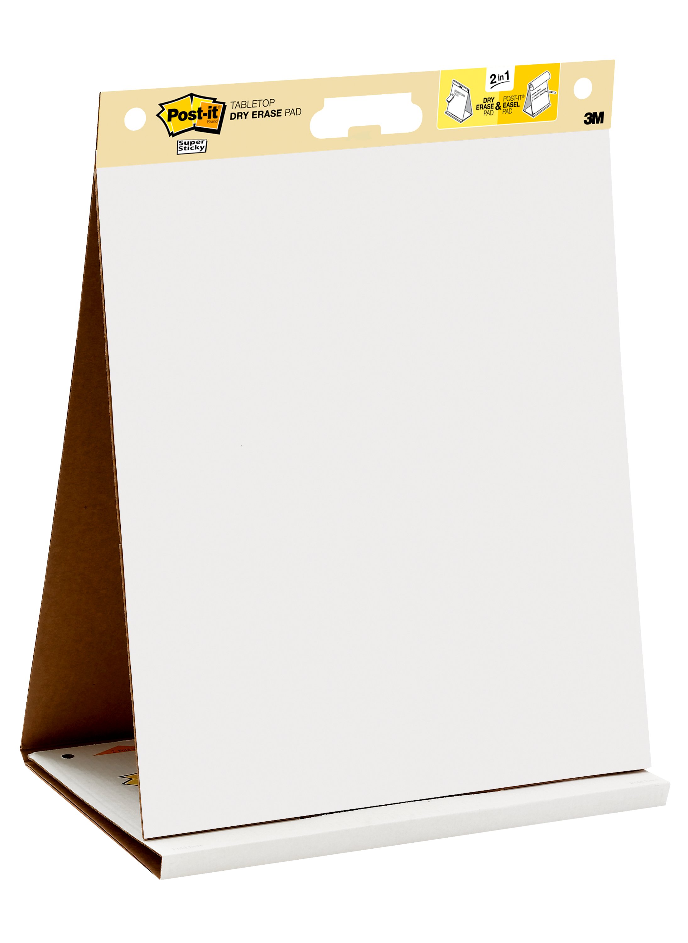 EASEL PAD POST-IT 563DE 508X584MM 2IN1 DRY ERASE WHITE