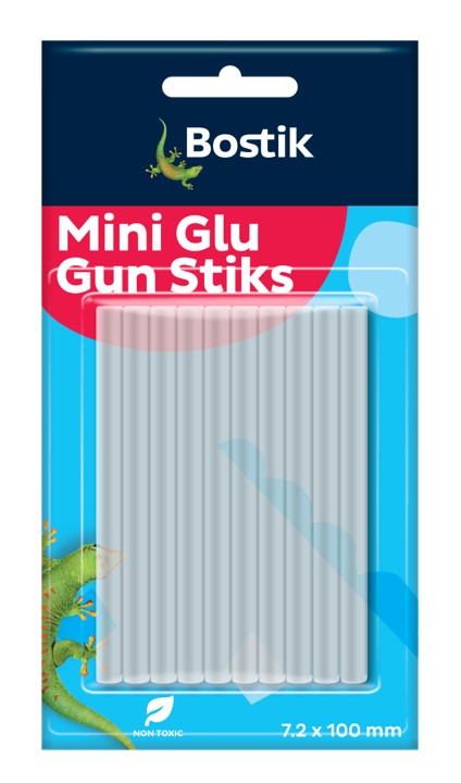 GLUE STICKS HOT MELT BOSTIK MINI 7.2MMX100MM CLEAR HANGSELL PK10