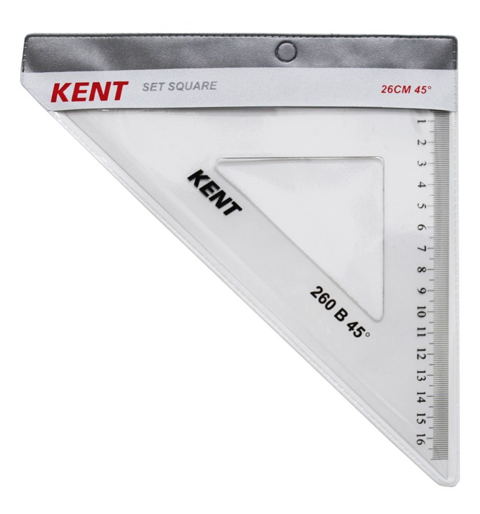 SET SQUARE KENT 260MM 45 DEGREES