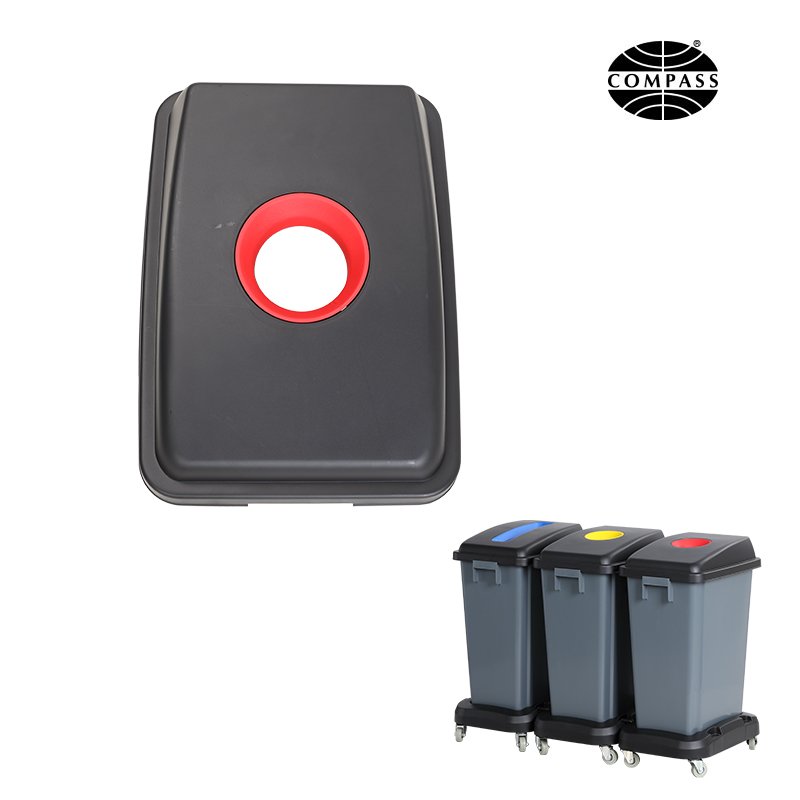 SP- BIN LID COMPASS 45LX33WX10.5HCM RED GENERAL WASTE TO SUIT 7606010