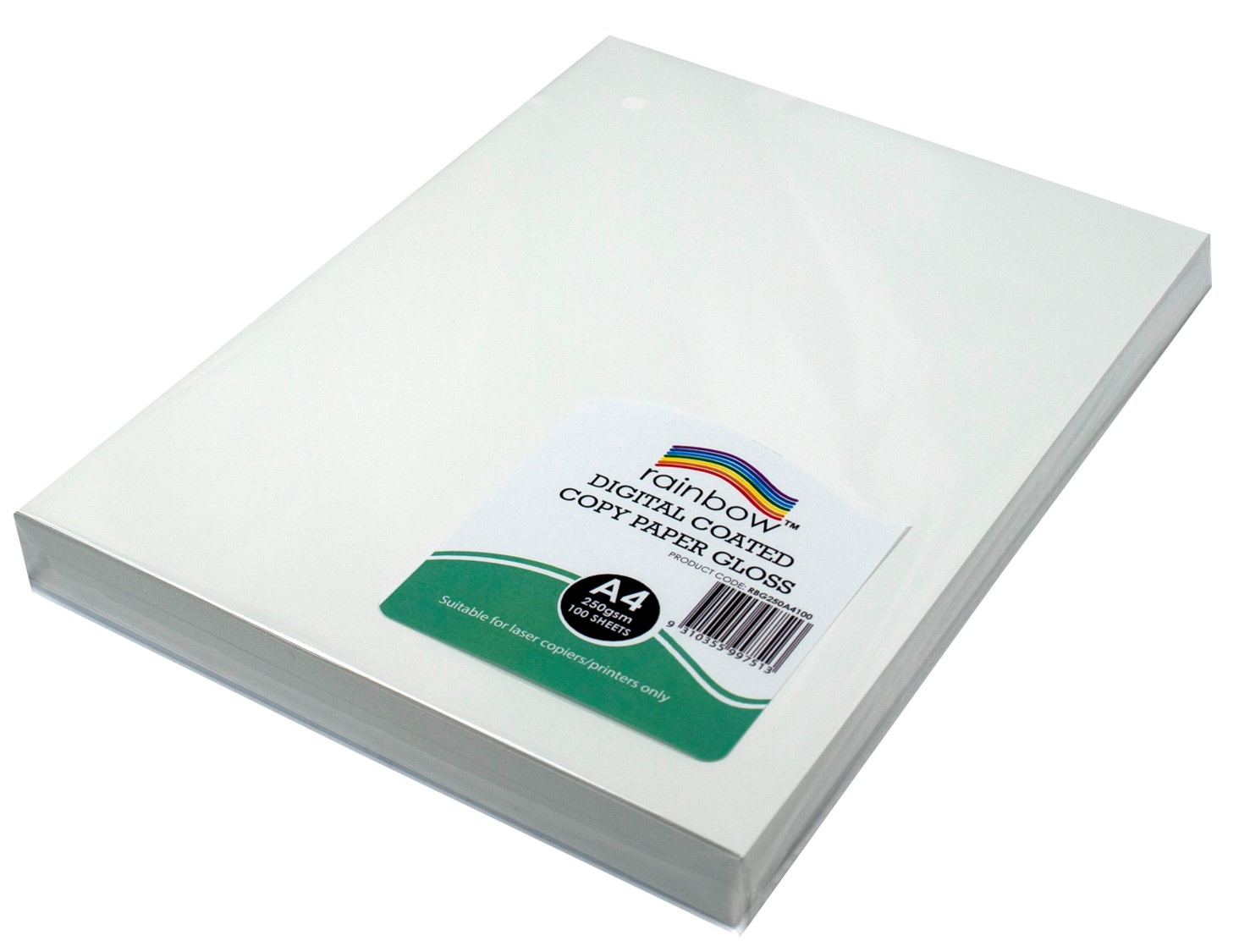 DIGITAL COPY PAPER RAINBOW A4 GLOSS 250GSM WHITE PK100