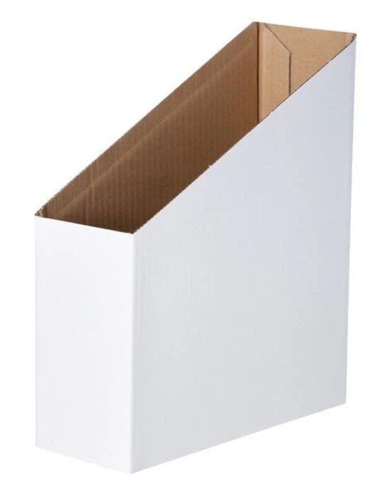 SP- MAGAZINE BOX ELIZABETH RICHARDS 28CMHX9CMWX24.5CMD WHITE
