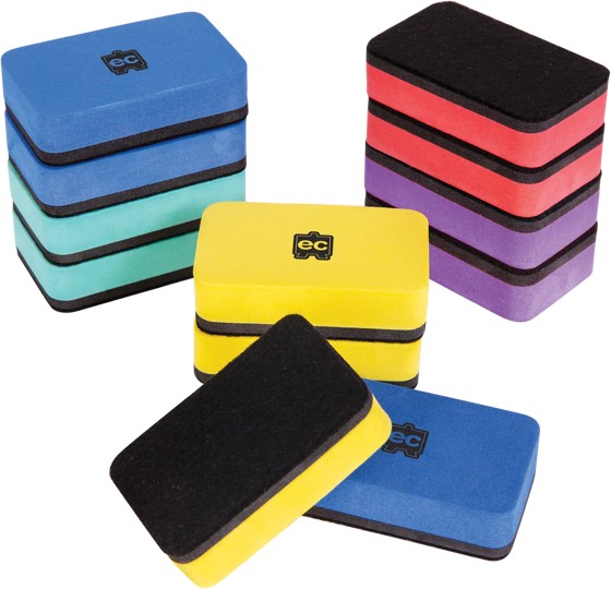 SP- WHITEBOARD ERASER EC MAGNETIC MINI PK10 ASST