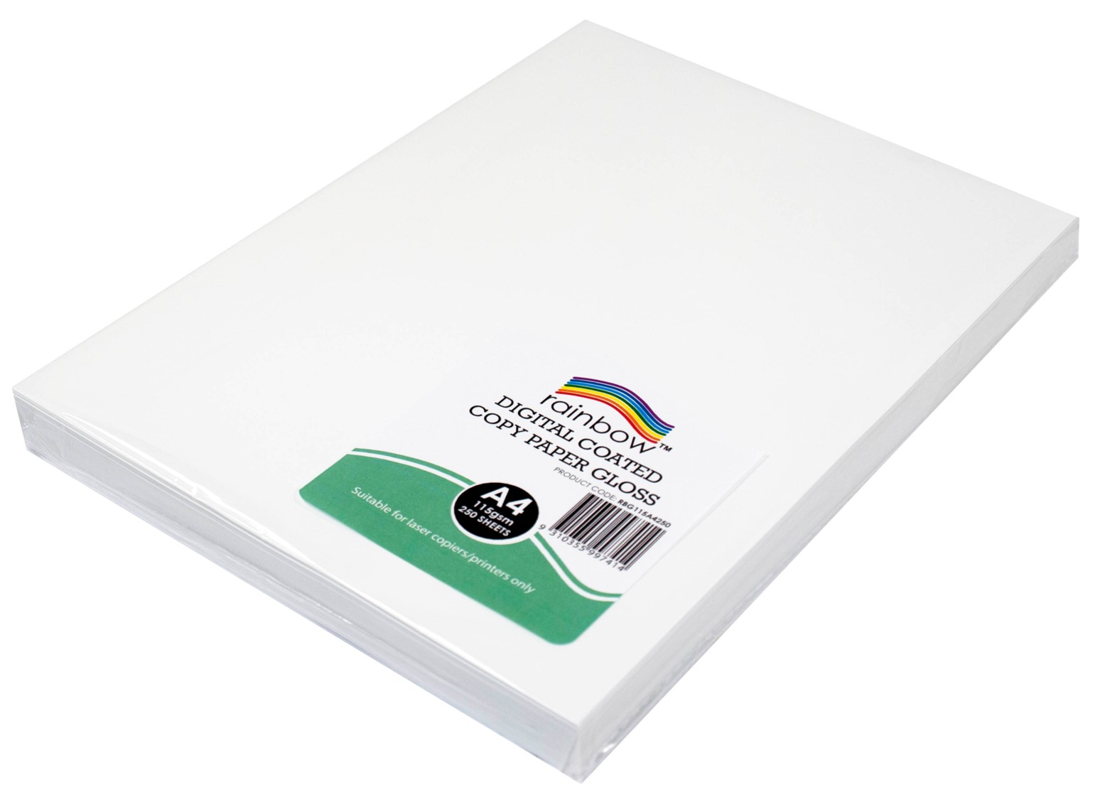 DIGITAL COPY PAPER RAINBOW A4 GLOSS 115GSM WHITE PK250