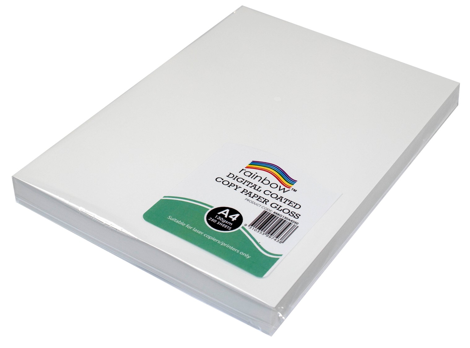 DIGITAL COPY PAPER RAINBOW A4 GLOSS 130GSM WHITE PK250