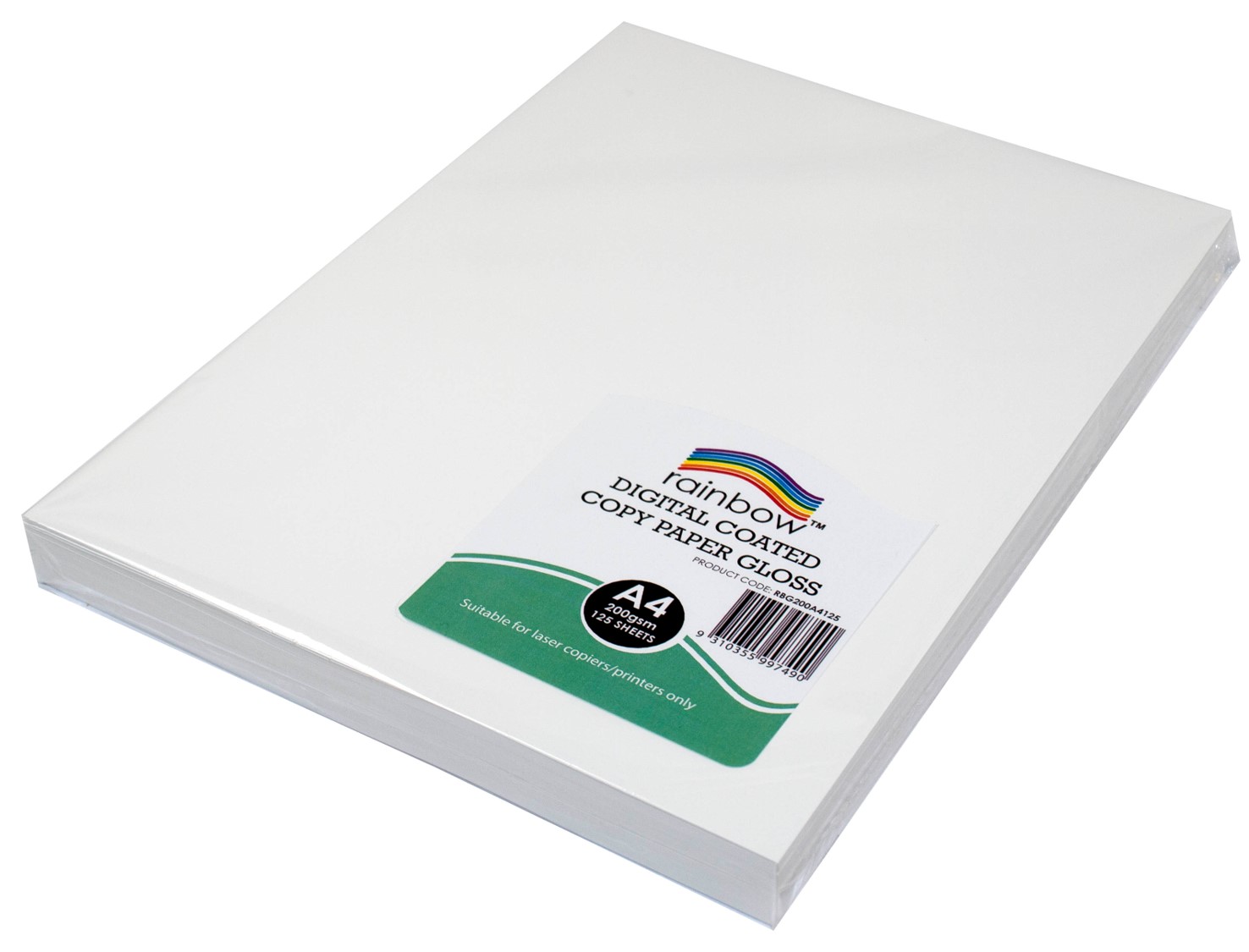 DIGITAL COPY PAPER RAINBOW A4 GLOSS 200GSM WHITE PK125