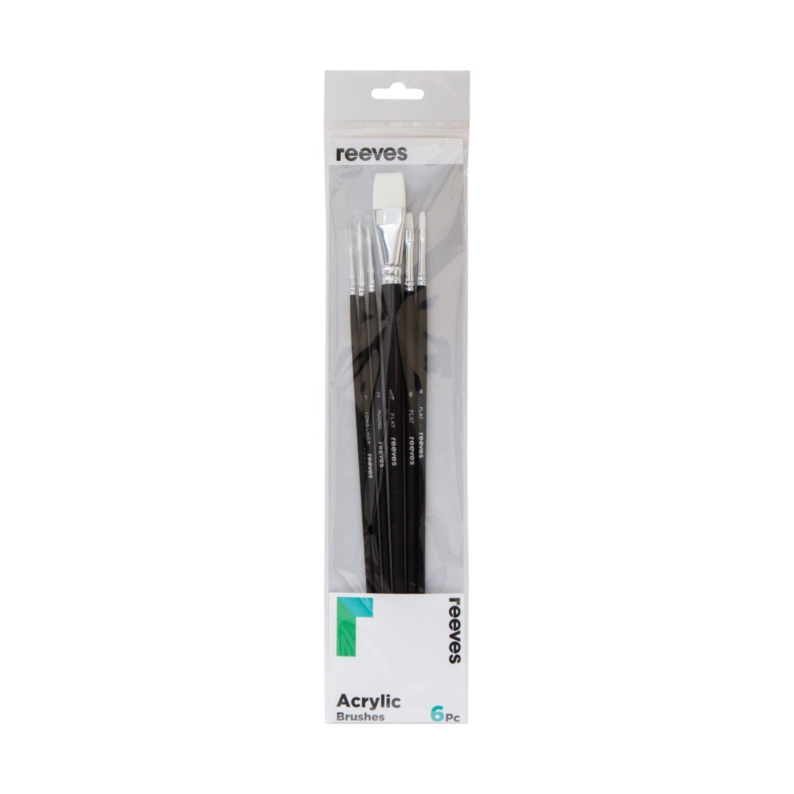 PAINT BRUSH SET REEVES LONG HANDLE SET 6