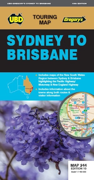 MAP UBD/GRE 690 X 920 SYDNEY TO BRISBANE 244 10TH ED