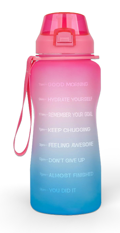 WATER BOTTLE JUMBLE & CO 2LT PET BPA & P/LATE FREE REMOVABLE STRAW PINK