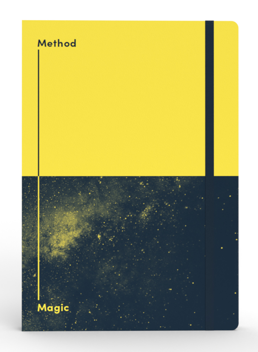NOTEBOOK JUMBLE & CO A5 RULED & DOT GRID METHOD & MAGIC YELLOW