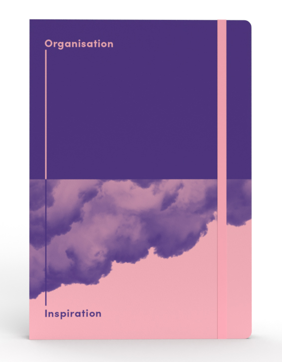 NOTEBOOK JUMBLE & CO A5 RULED & DOT GRID RCYD ORGANISE & INSPIRATION PURPLE