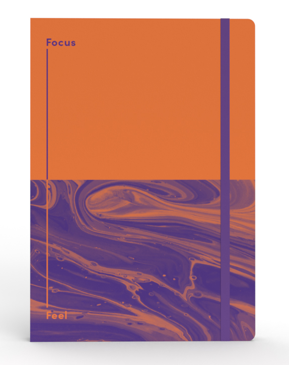 NOTEBOOK JUMBLE & CO A5 RULED & DOT GRID RCYD FOCUS & FEEL ORANGE