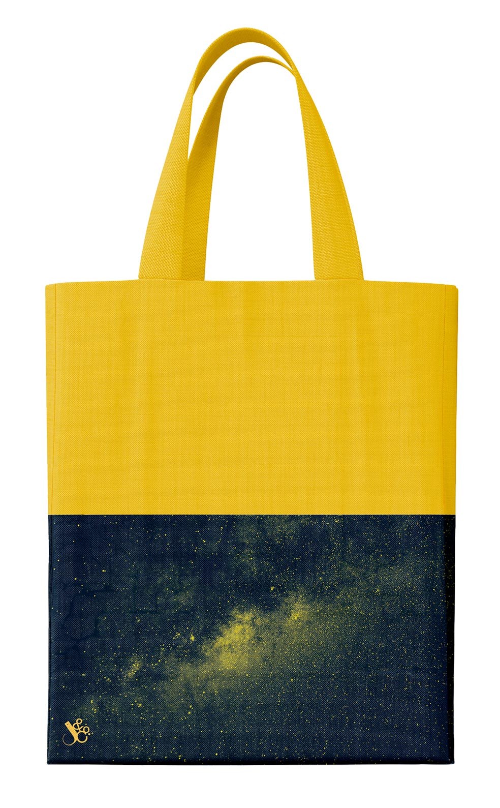TOTE BAG JUMBLE & CO FIT A4 BITS & BOBS COTTON POLYESTER MIX YELLOW