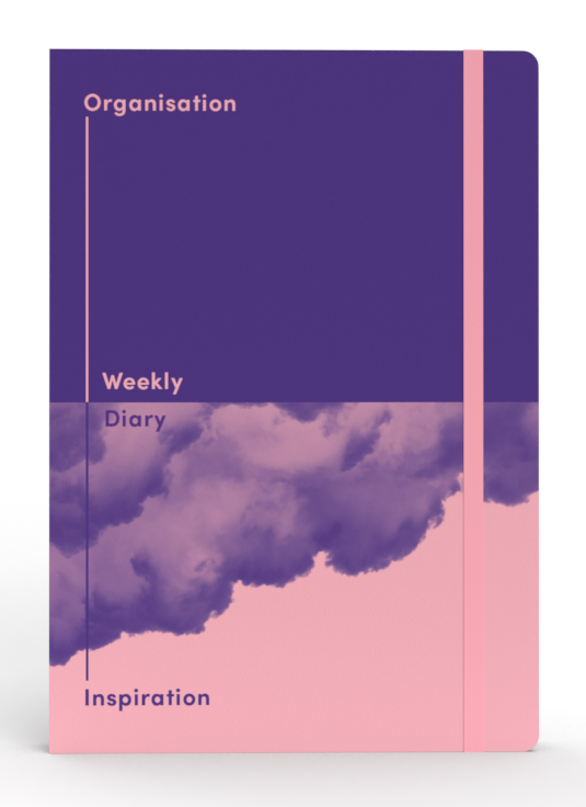 DIARY UNDATED JUMBLE & CO A5 RECYCLED WTV ORGANISATION & INSPIRATION PURPLE