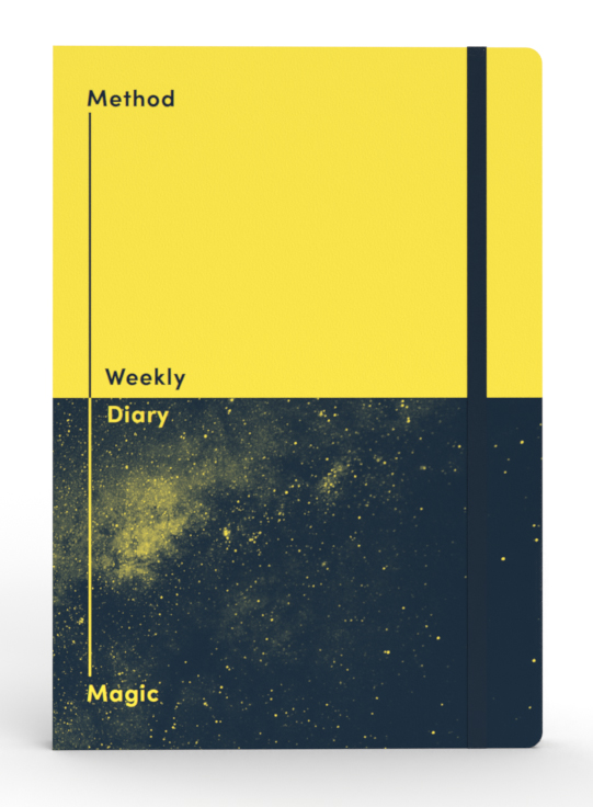 DIARY UNDATED JUMBLE & CO A5 RECYCLED WTV METHOD & MAGIC YELLOW