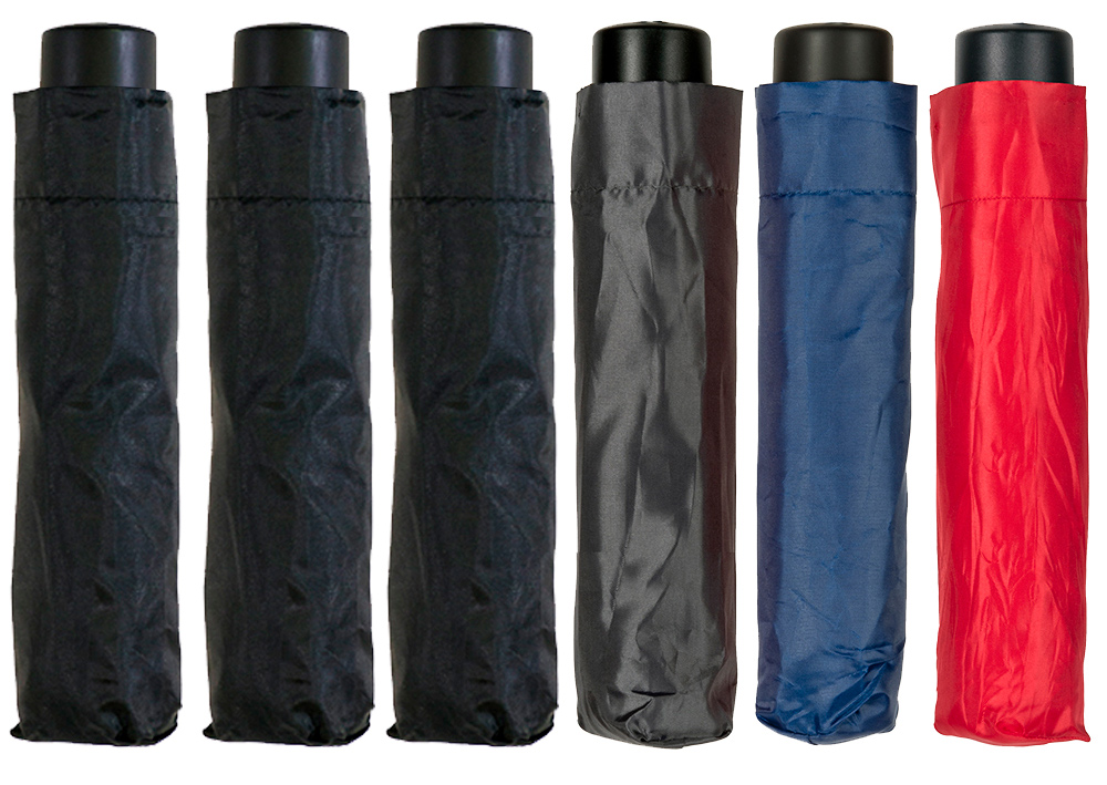 UMBRELLA BRELLERZ B2017 BASIC FOLDING 3 BLACK AND 3 COLOURS