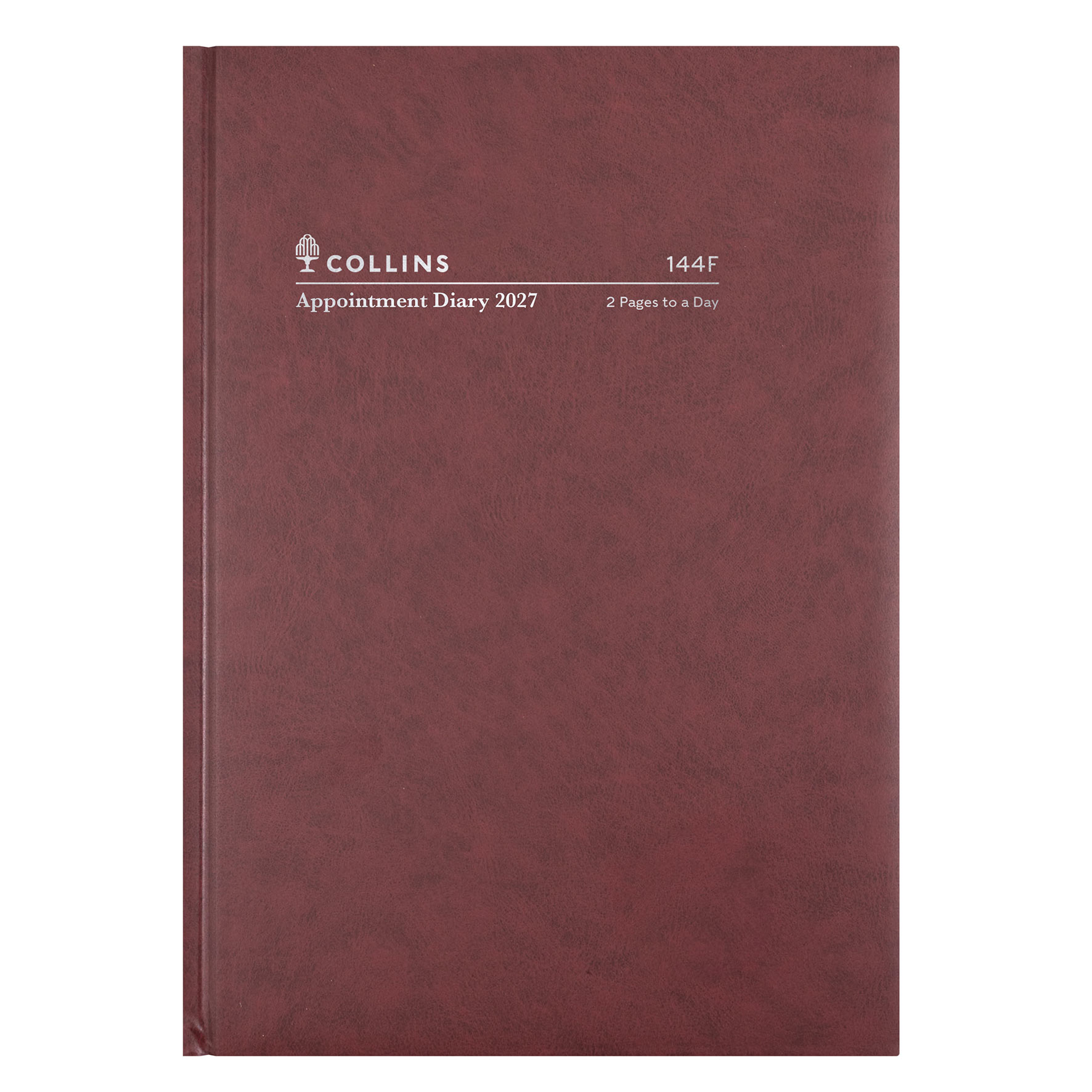 DIARY 2027 COLLINS A4 APPOINTMENT 144F.P78-27 2PTD BURGUNDY