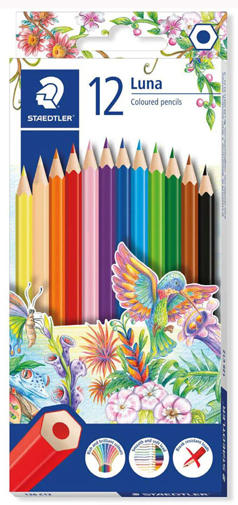 PENCIL COLOURED STAEDTLER HEXAGONAL BASIC PK12