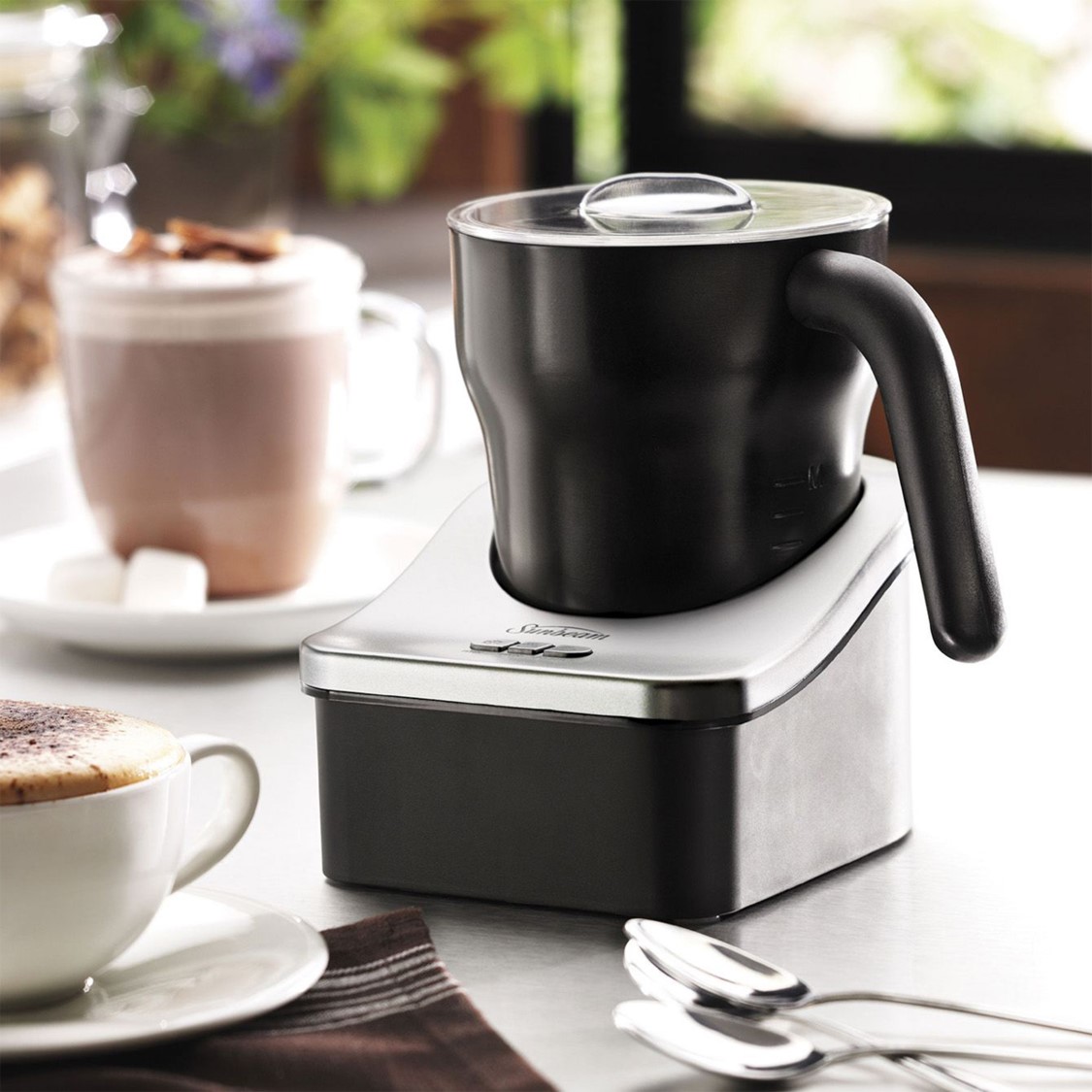 MILK FROTHER SUNBEAM 0.25L CAPACITY CAFÉ CREAMY BLACK