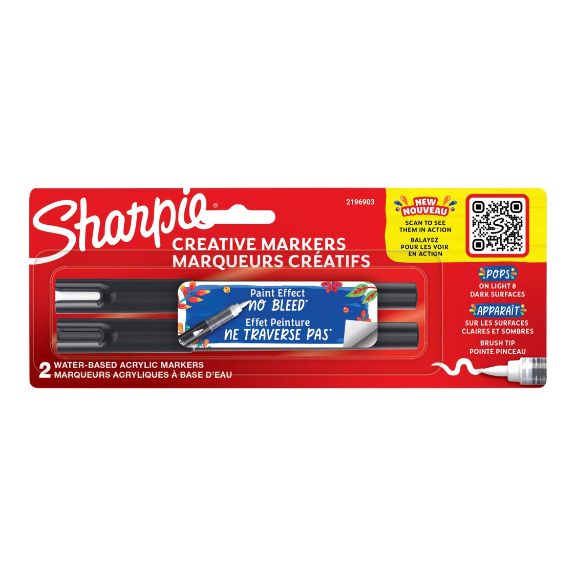 MARKER CREATIVE SHARPIE BRUSH TIP 2CD ASST