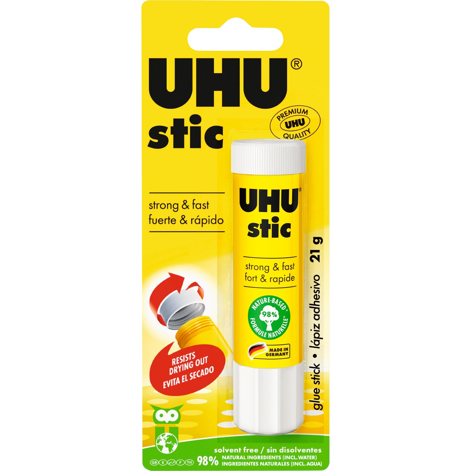 SP- GLUE STICK UHU 21G SINGLE CARDED