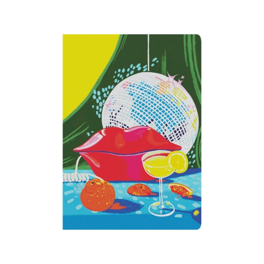 NOTEBOOK PARTY ON A5 E-PO15R.LIP PARTY ON RECYCLED LIP
