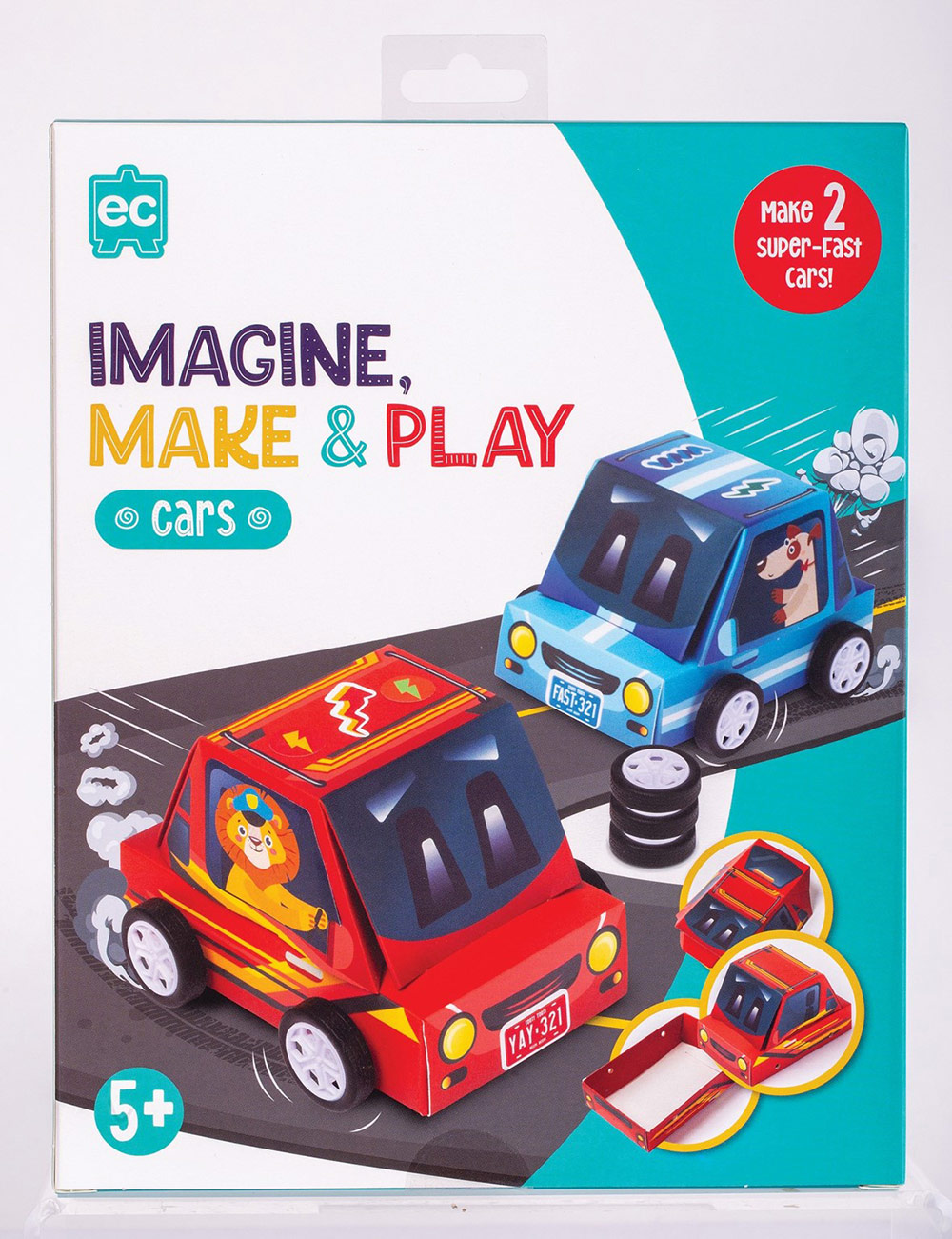 SP- IMAGINE MAKE & PLAY SET EC RACING CARS PK2PG