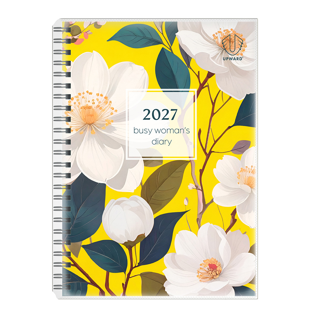 DIARY 2027 UPWARD BUSY WOMEN'S A5 4404-CAM WIRE-O WTV BIRD OF PARADISE