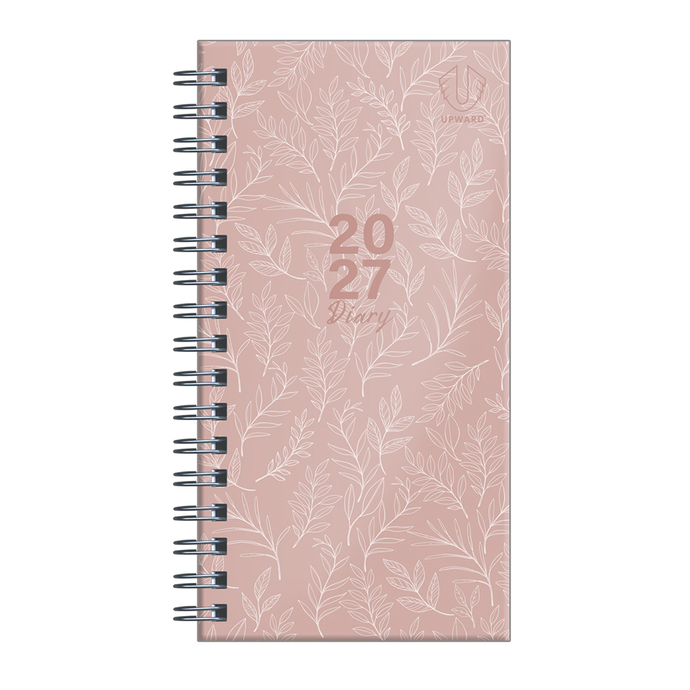 DIARY 2027 UPWARD FASHION A6/7 5436-PNK H/C WIRE-O WTV LAVENDER