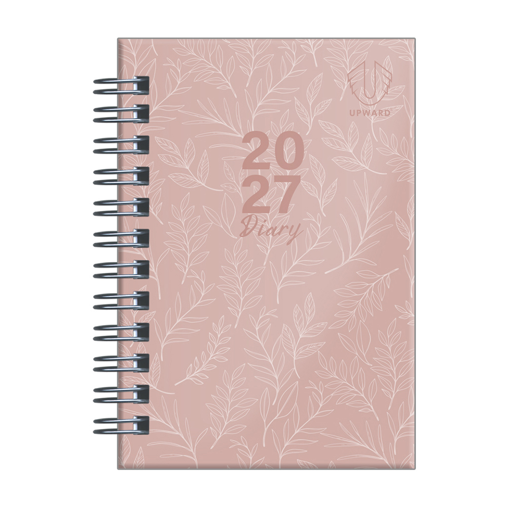 DIARY 2027 UPWARD FASHION A7 5436-PNK H/C WIRE-O WTV LAVENDER