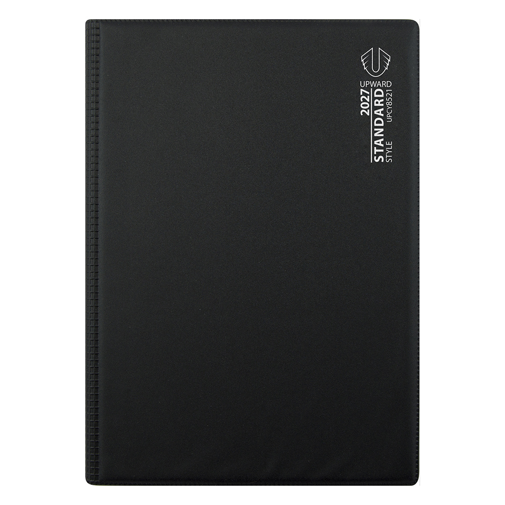 DIARY 2027 UPWARD STANDARD B5 8521 PVC VERT WTV BLACK