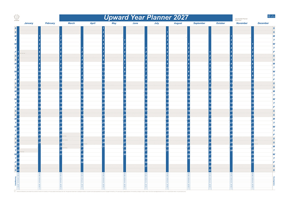 PLANNER 2027 UPWARD 1005X685MM PAPER
