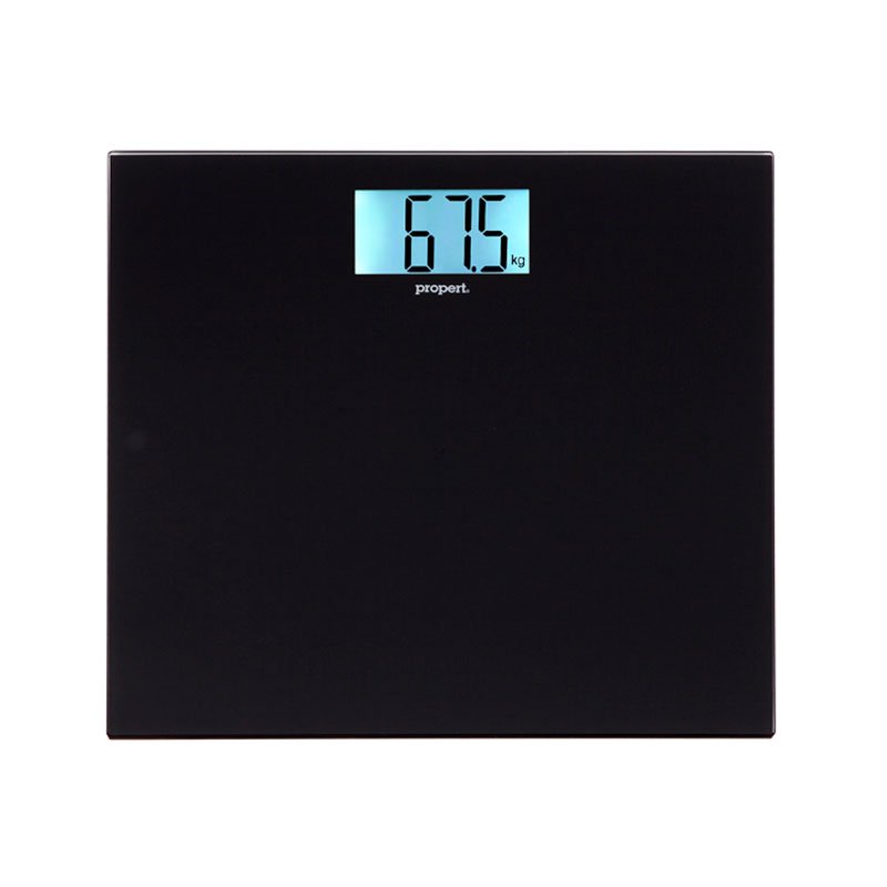 SP- BATHROOM SCALE PROPERT GLASS DIGITAL BLACK