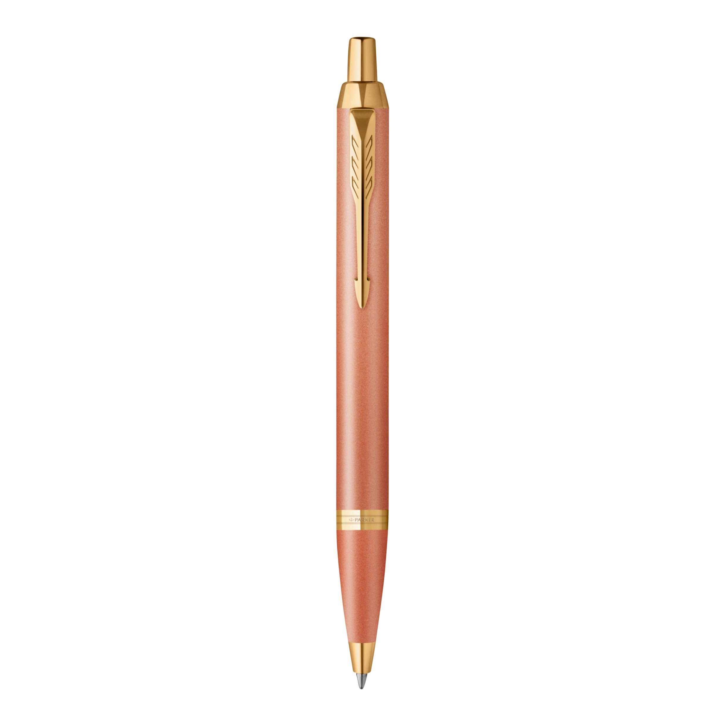 PEN PARKER IM WRITING RITUALS BP ORANGE FINISH GOLD TRIM MED TIP
