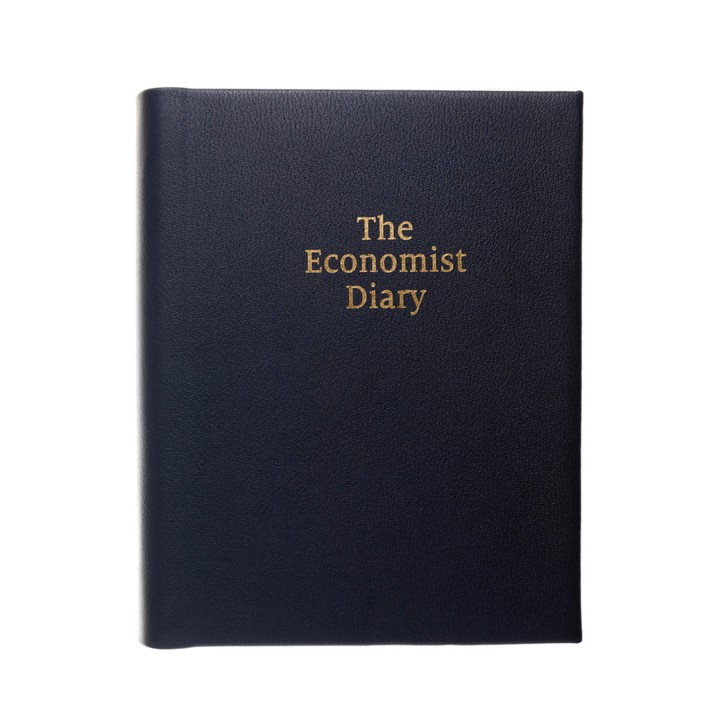 DIARY 2027 COLLINS THE ECONOMIST 260X210MM EPADBLU-27 DTP LEATHER BLUE