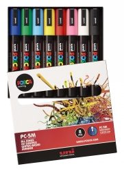 MARKER UNI POSCA PAINT PC5M MEDIUM BULLET TIP ASST PK8