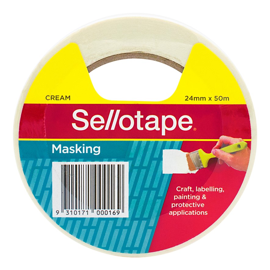 TAPE MASKING SELLO 24MMX50M CREAM